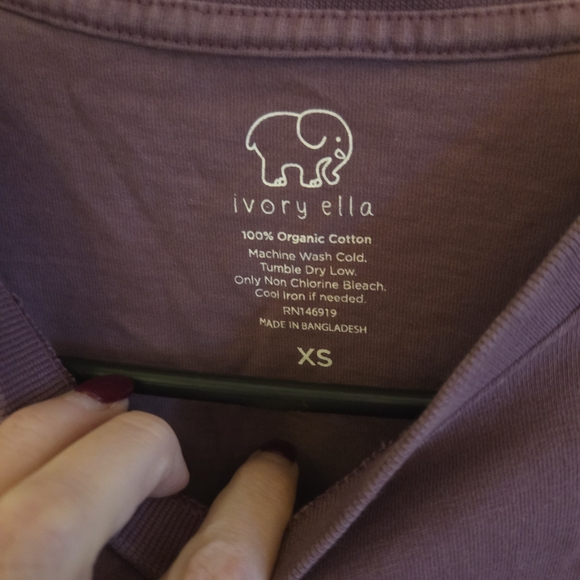 Ivory Ella Purple Long Sleeve Tee - Picture 4 of 5